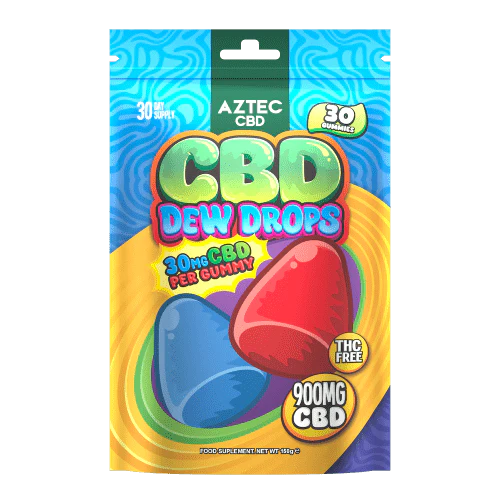 Aztec CBD Gummies Drew Drops 900mg