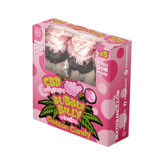 Bubbly Billy Buds CBD Cotton Candy Lollipop 10mg