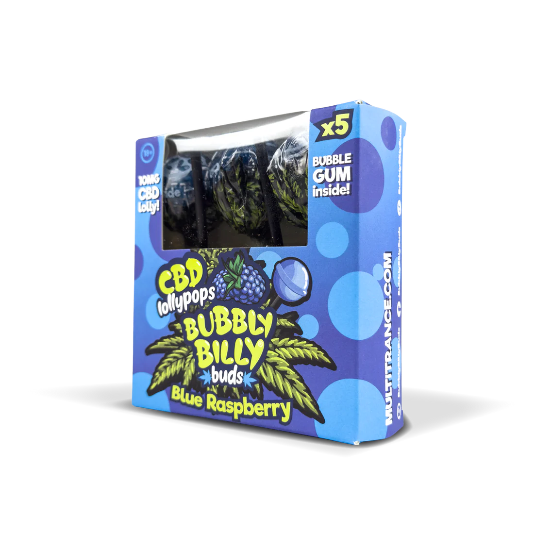 Bubbly Billy Buds CBD Blue Raspberry Lollipop 10mg