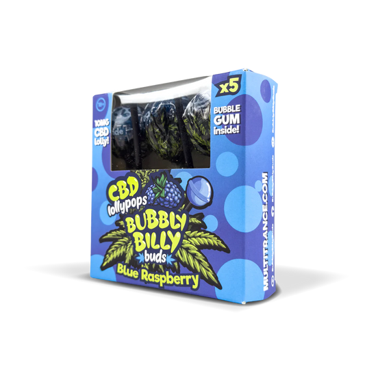 Bubbly Billy Buds CBD Blue Raspberry Lollipop 10mg