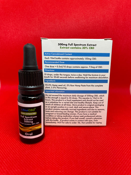 CBD 500mg Oil Raw Cookie Flavour
