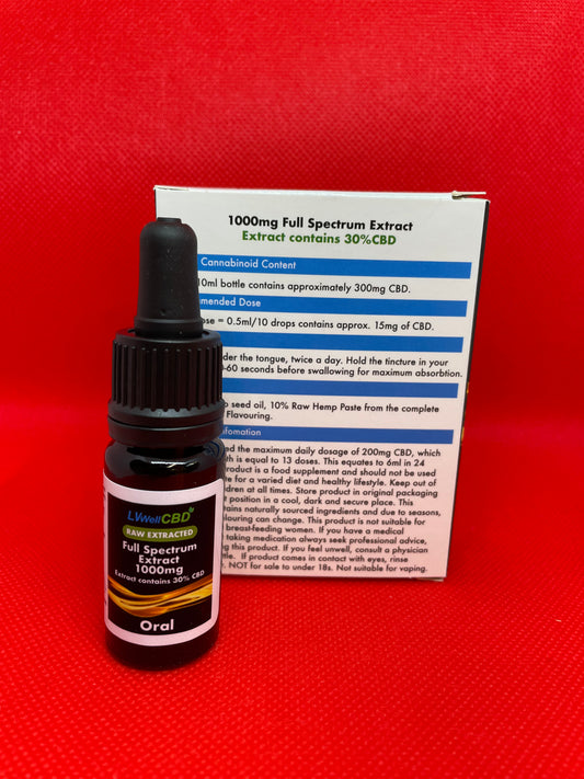 CBD 1000mg Oil Raw Cookie Flavour