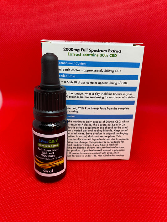 CBD 2000mg Oil Raw Cookie Flavour