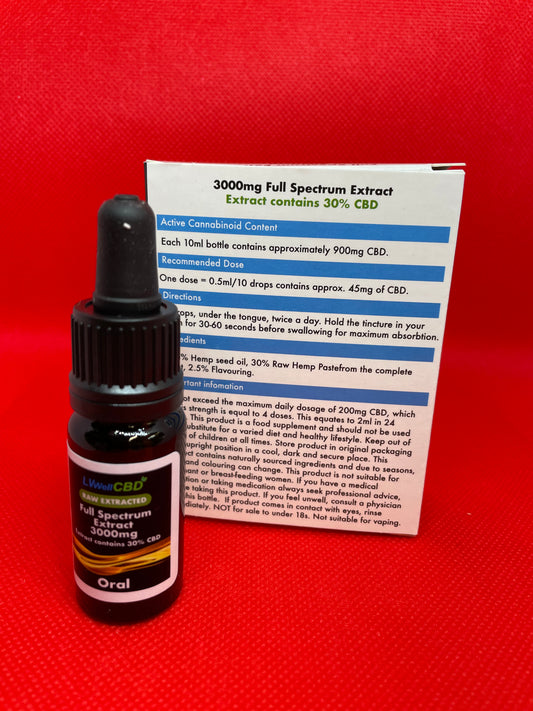 CBD 3000mg Oil Raw Cookie Flavour
