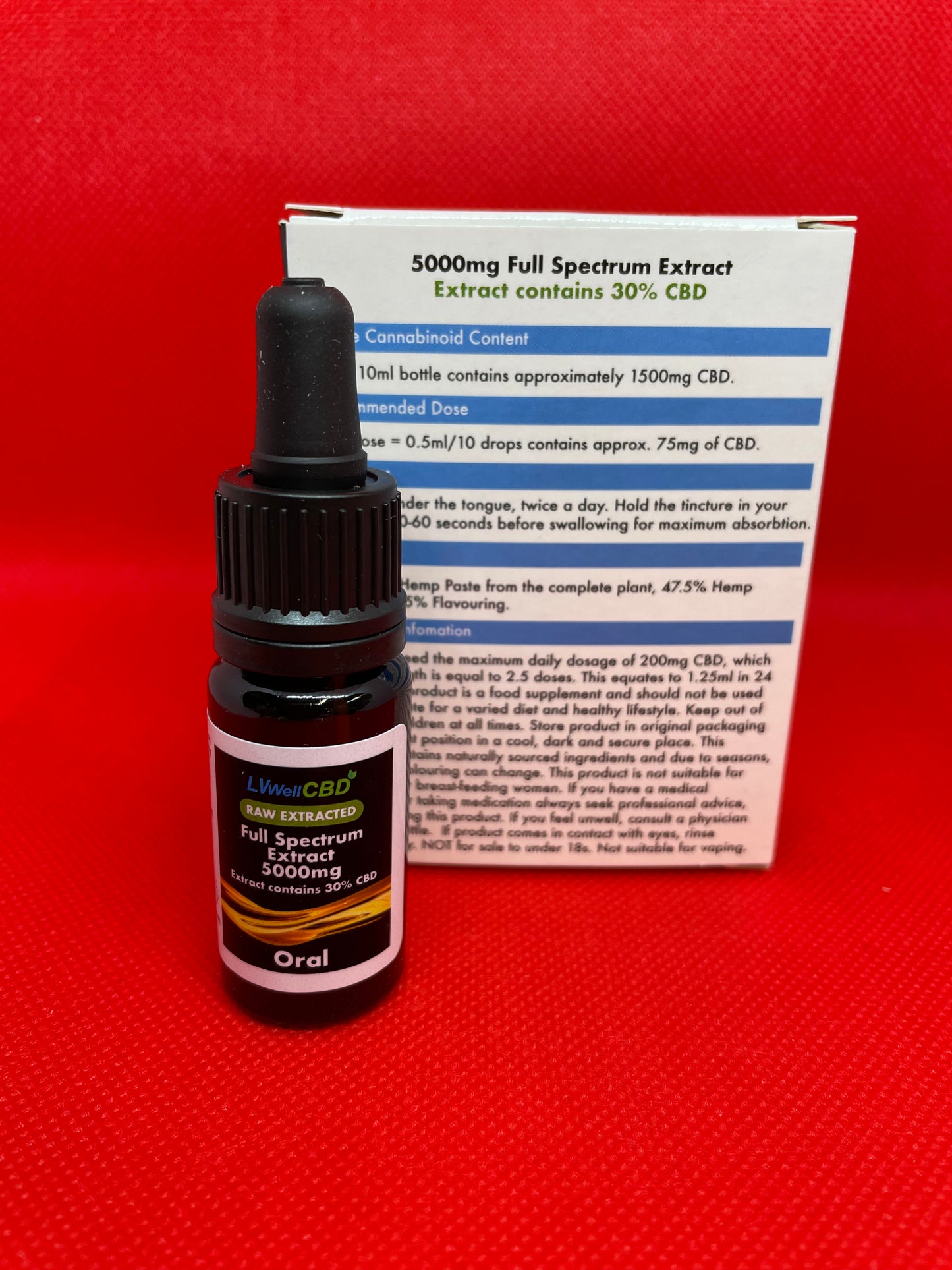 CBD 5000mg Oil Raw Cookie Flavour