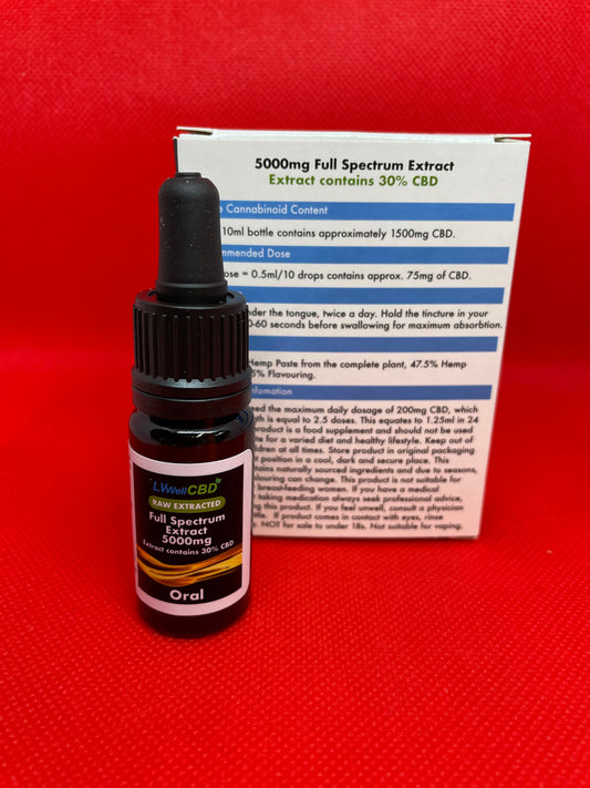 CBD 5000mg Oil Raw Cookie Flavour