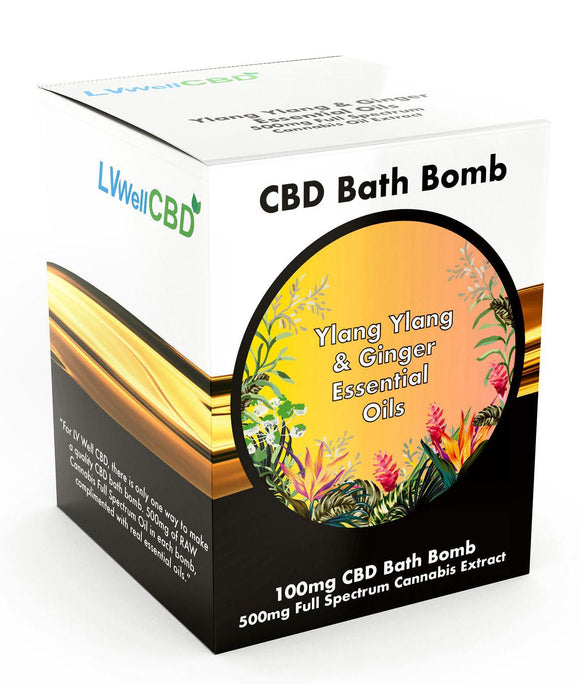 CBD Bath Bomb Ylang Ylang & Ginger