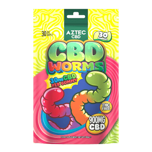 Aztec CBD Gummies Worms 900mg