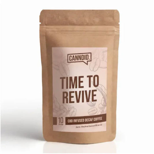 CANNDID. TIME TO REVIVE CBD INFUSED DECAF COFFEE 10MG