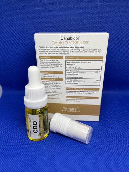 CBD Canabidol Oil 1000mg Oil