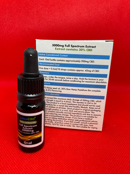 CBD 3000mg Oil Raw Cookie Flavour